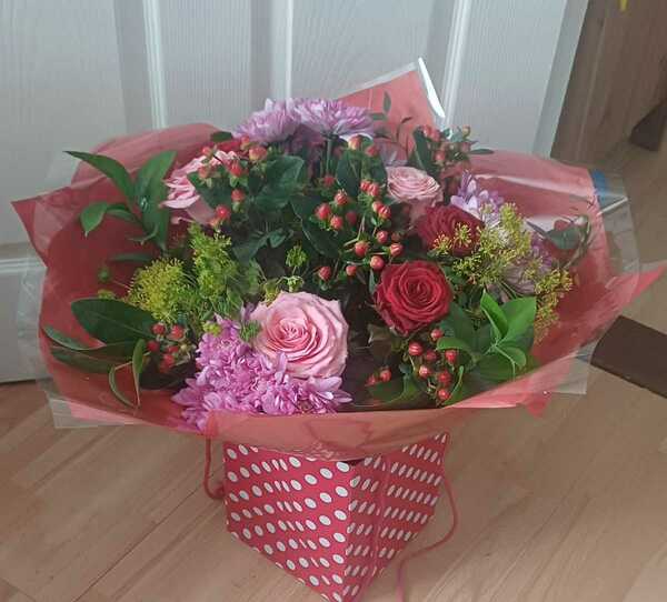 Flowers delivered to customer