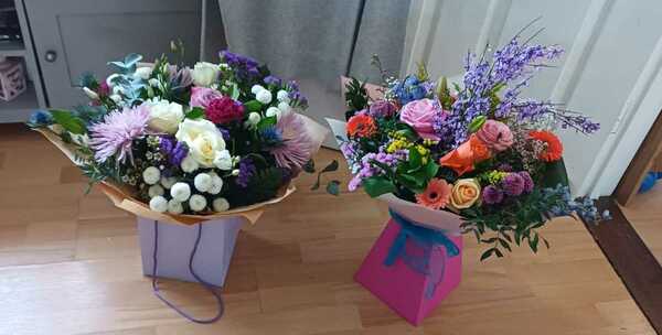 Flowers delivered to customer