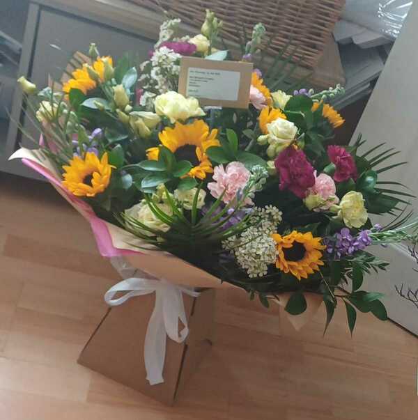 Flowers delivered to customer