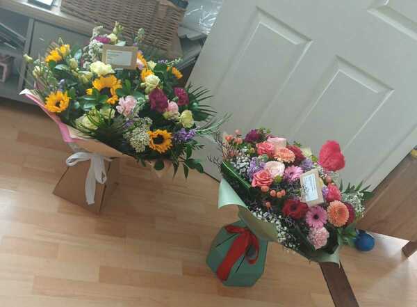 Flowers delivered to customer
