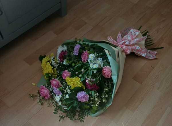 Flowers delivered to customer