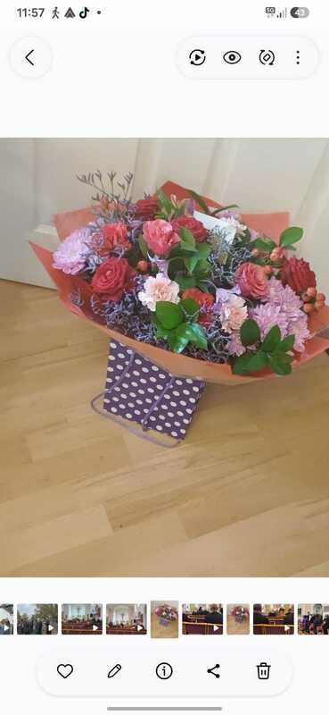 Flowers delivered to customer