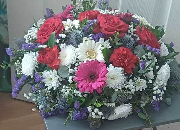 Flowers delivered to customer