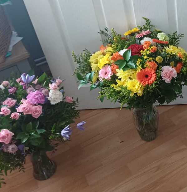 Flowers delivered to customer
