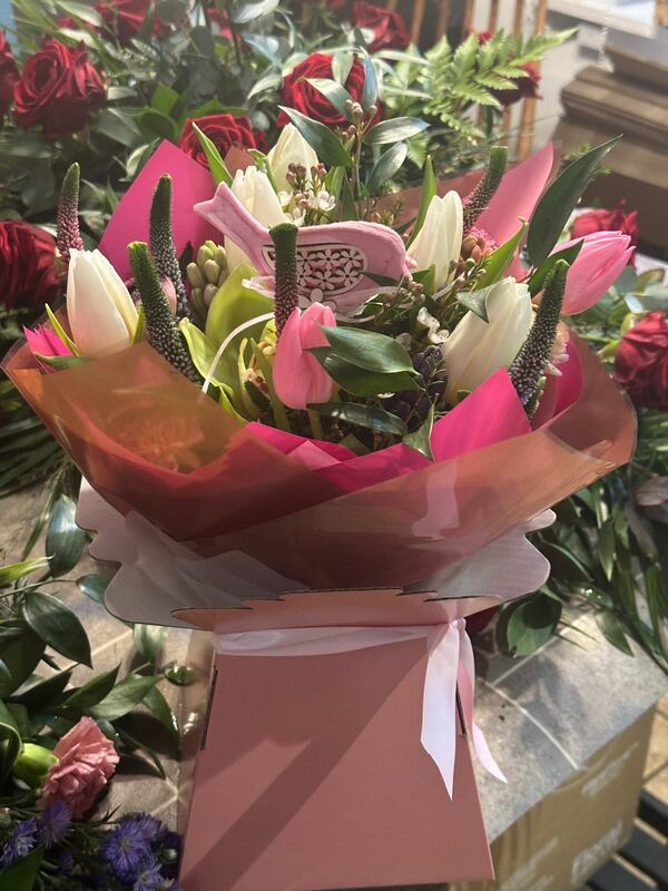 Flowers delivered to customer