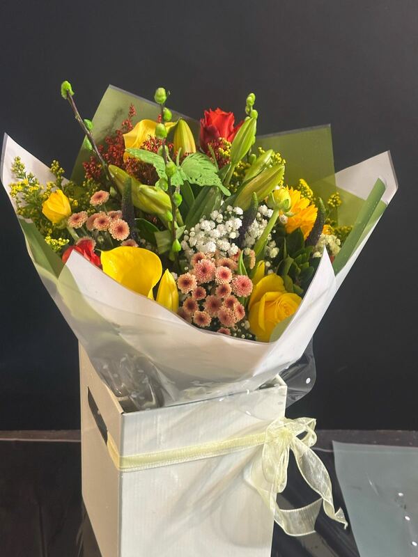 Flowers delivered to customer