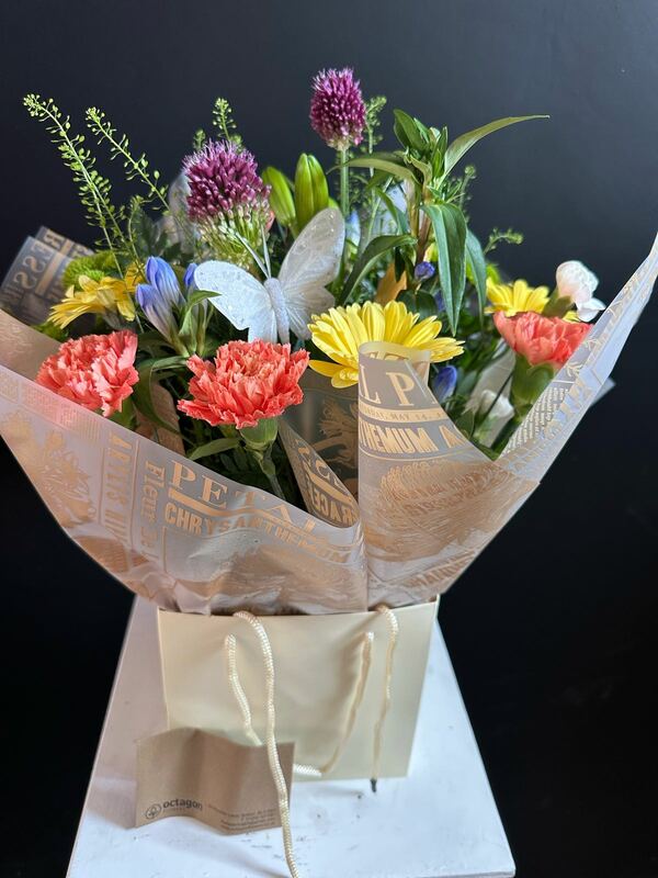 Flowers delivered to customer