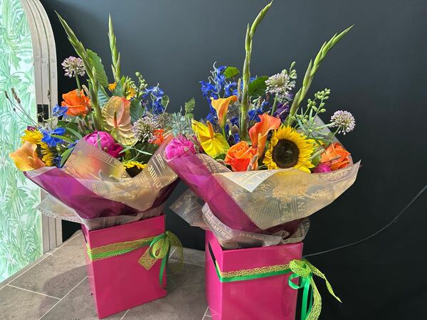 Flowers delivered to customer
