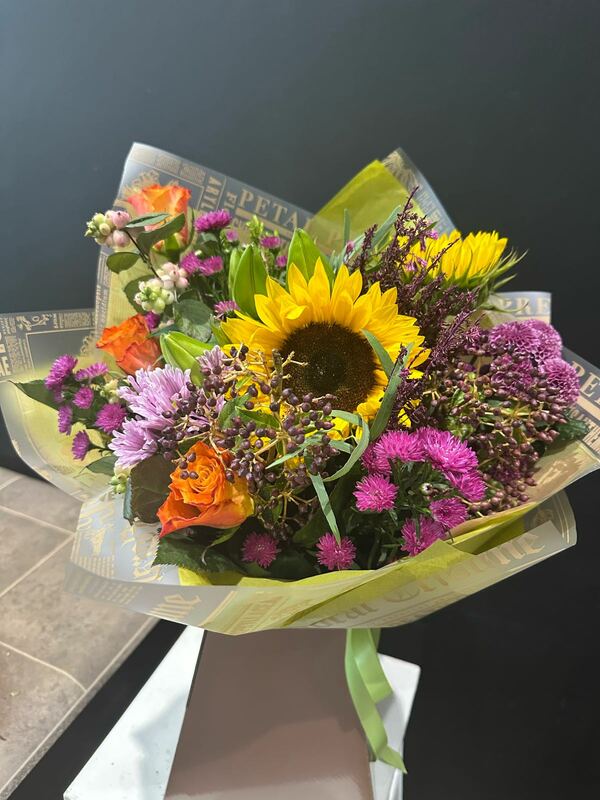 Flowers delivered to customer
