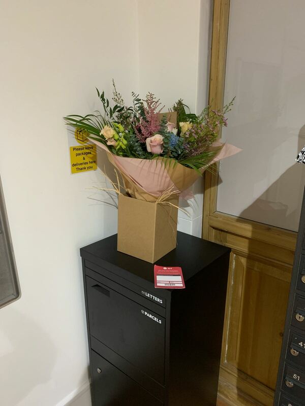 Flowers delivered to customer