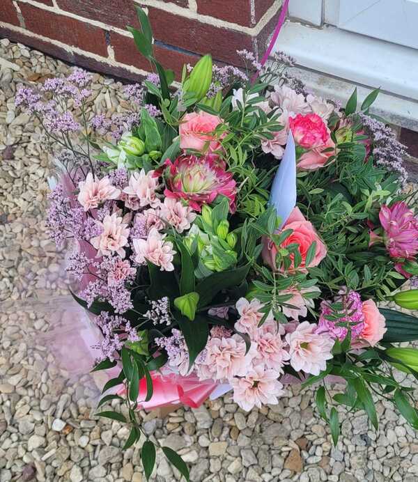 Flowers delivered to customer