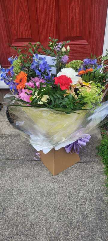 Flowers delivered to customer