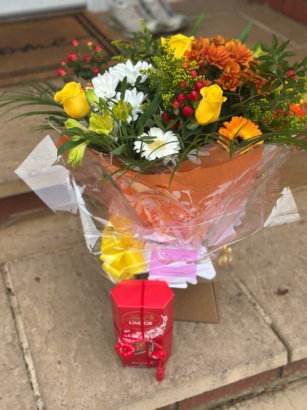 Flowers delivered to customer