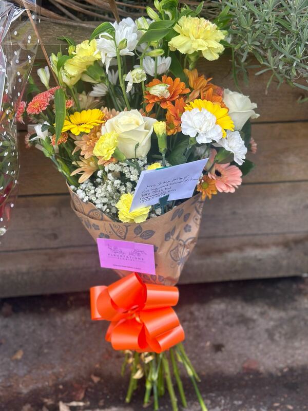 Flowers delivered to customer