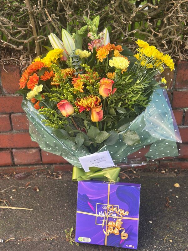 Flowers delivered to customer
