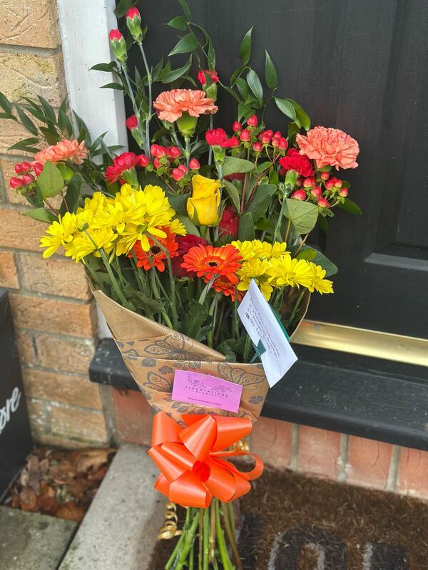 Flowers delivered to customer