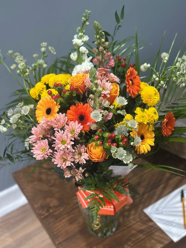 Flowers delivered to customer