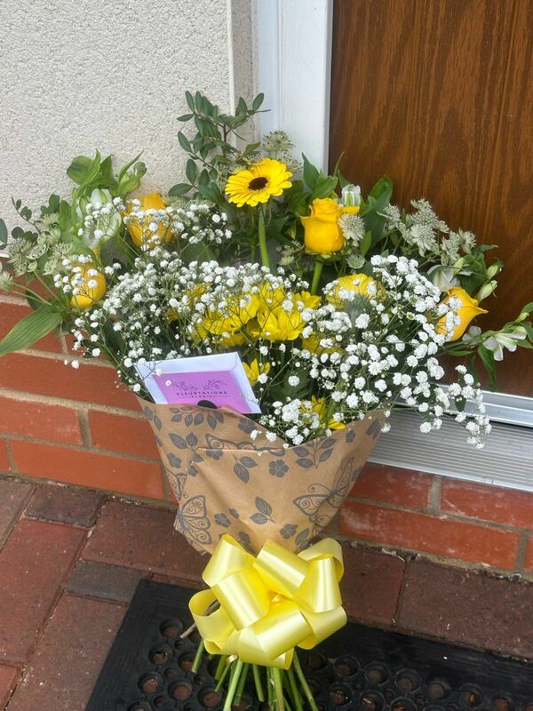 Flowers delivered to customer