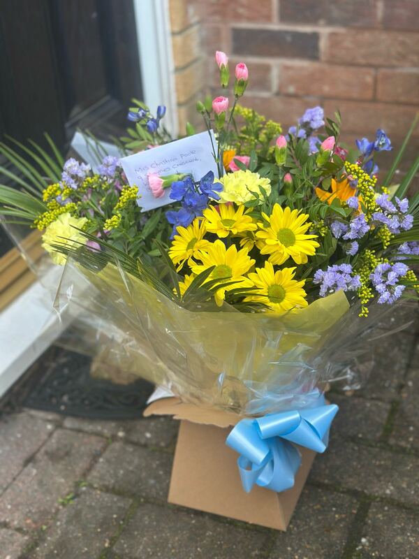 Flowers delivered to customer
