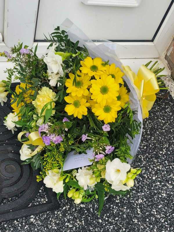 Flowers delivered to customer