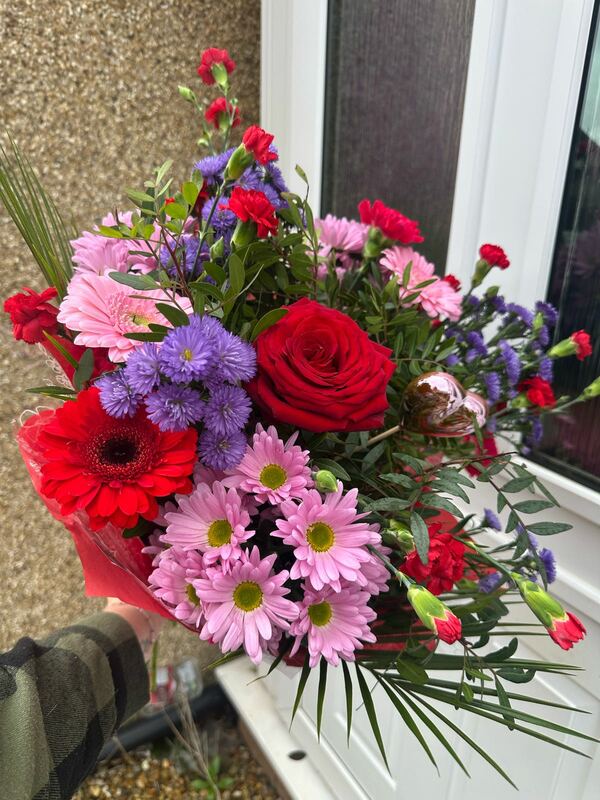 Flowers delivered to customer