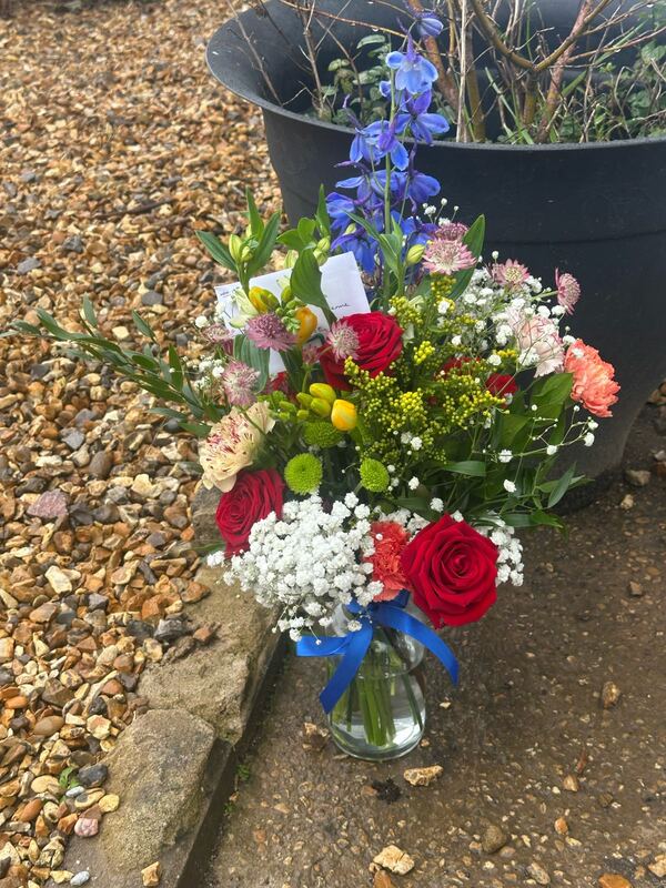 Flowers delivered to customer