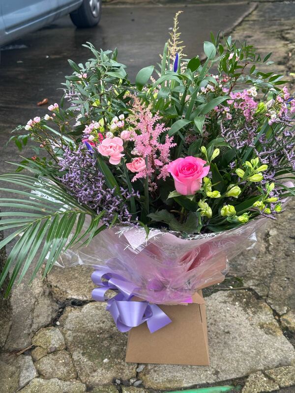 Flowers delivered to customer