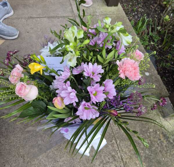 Flowers delivered to customer