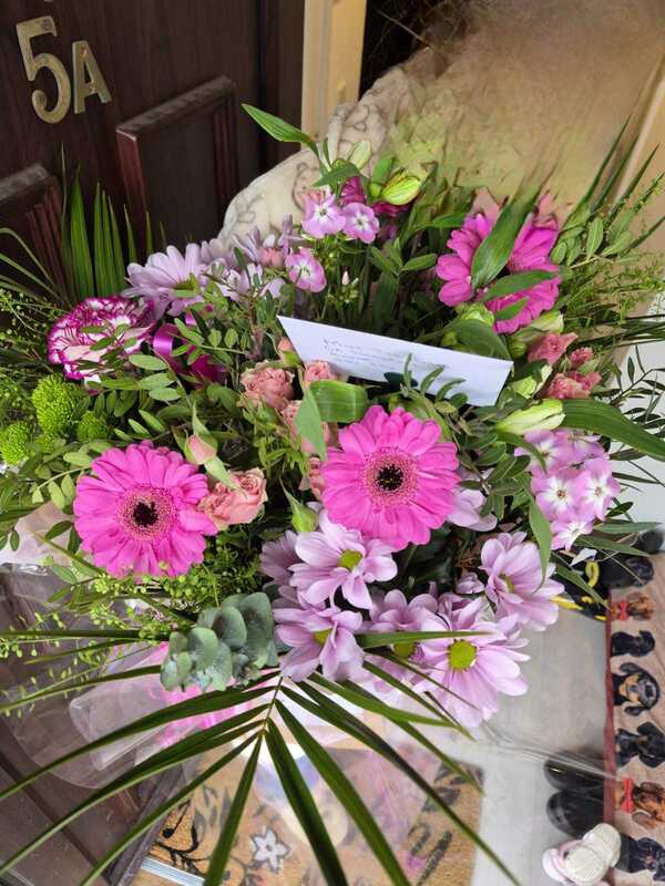Flowers delivered to customer