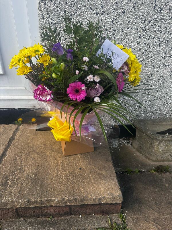 Flowers delivered to customer