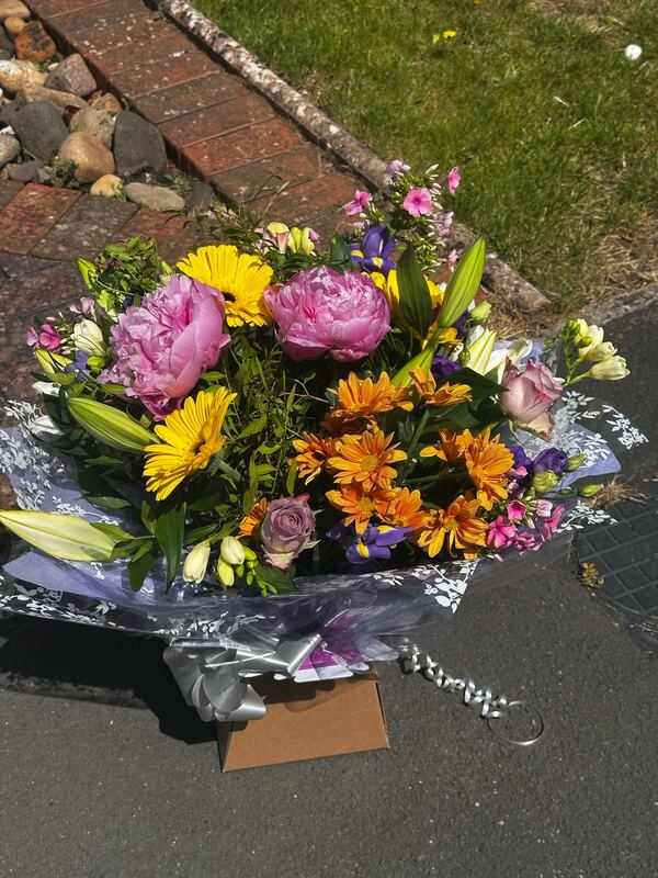 Flowers delivered to customer