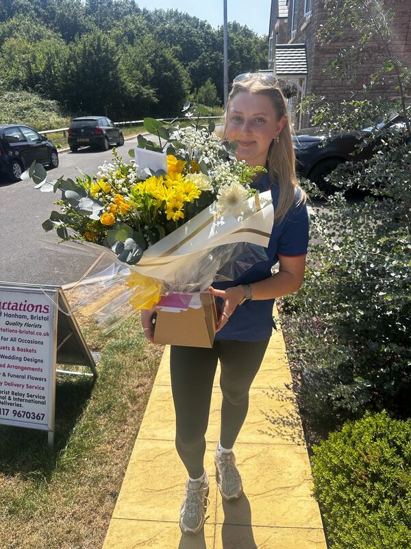 Flowers delivered to customer