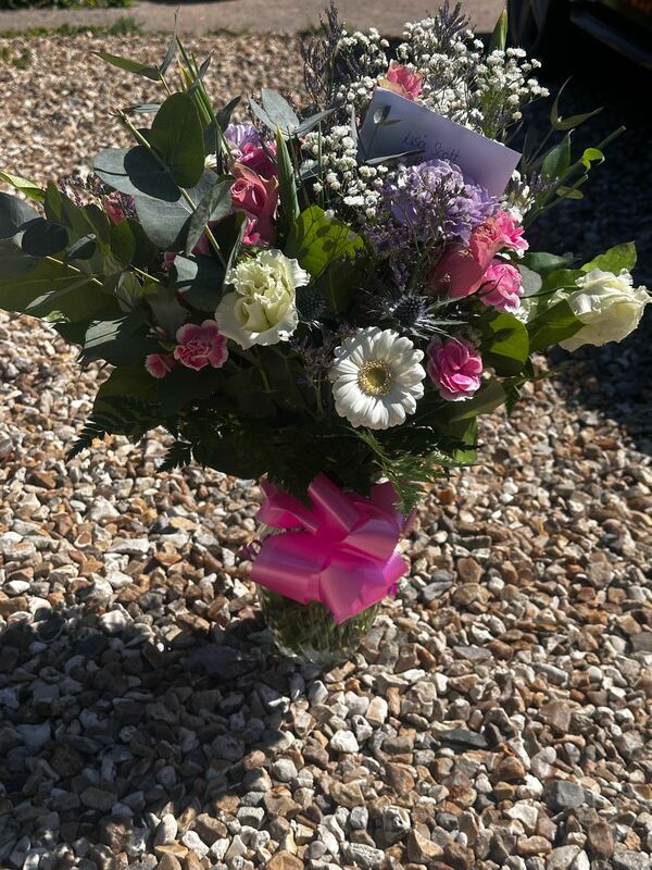 Flowers delivered to customer