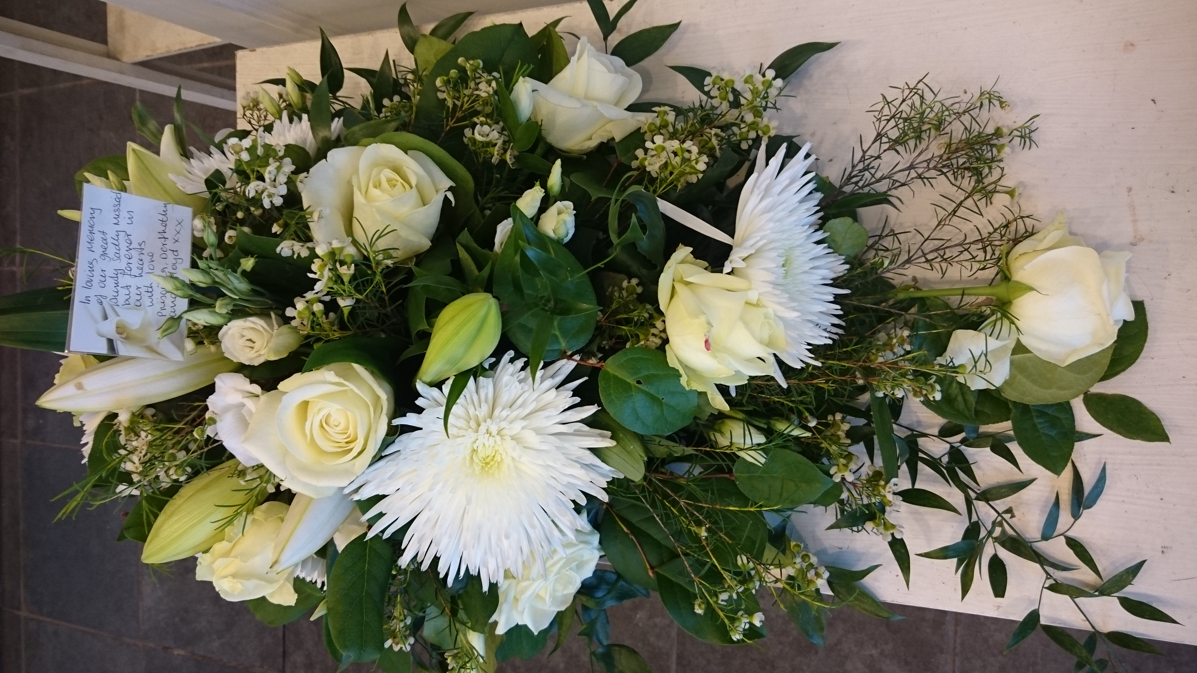 Flowers delivered to customer