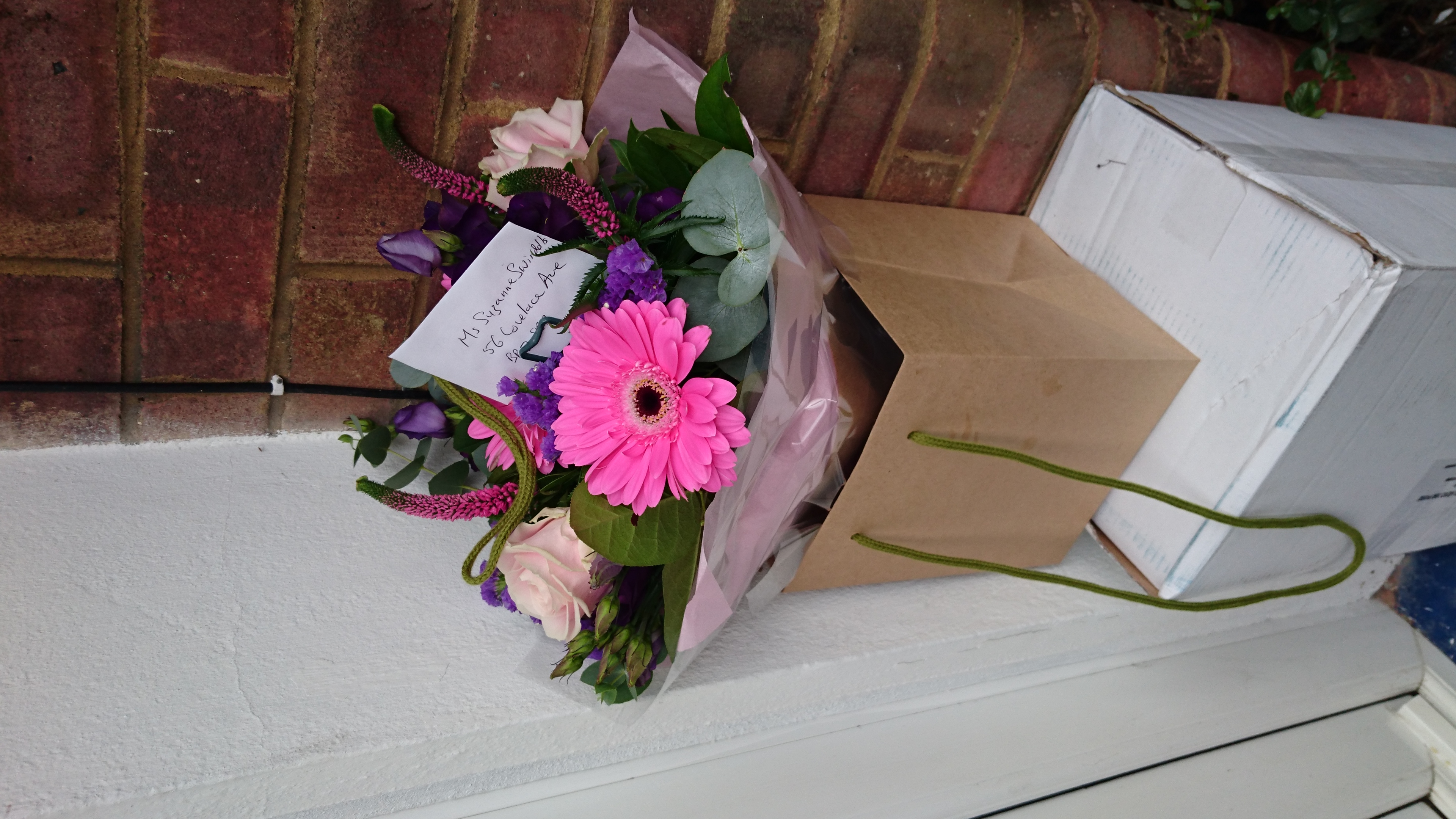 Flowers delivered to customer