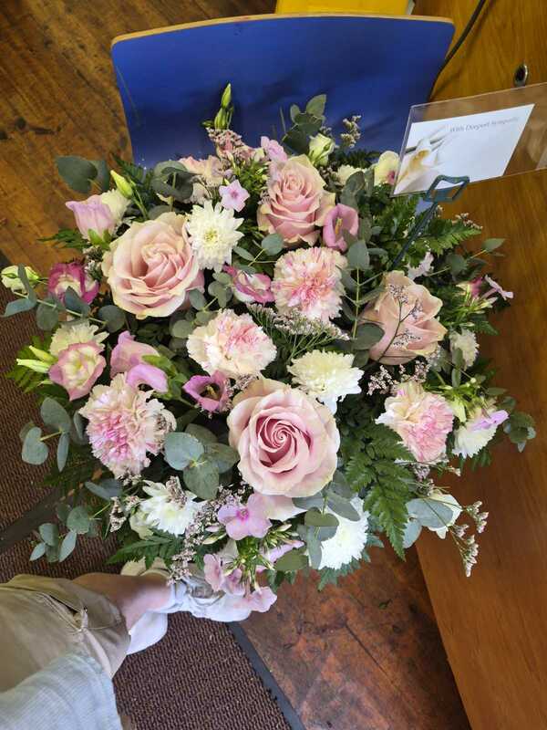 Flowers delivered to customer