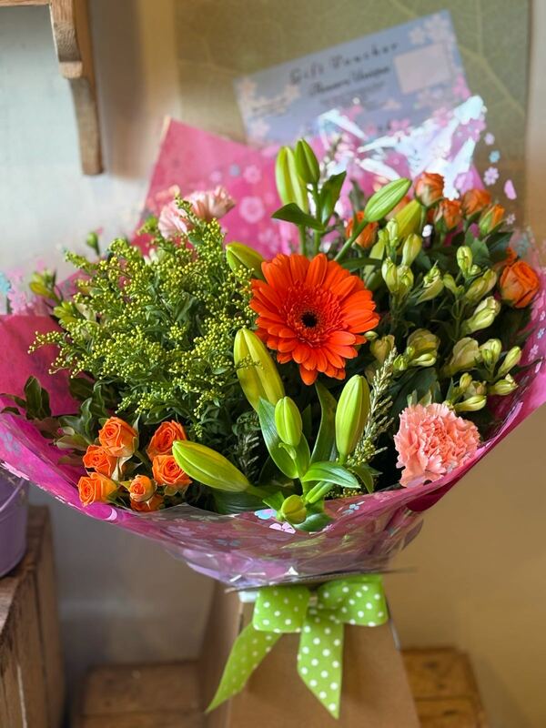 Flowers delivered to customer