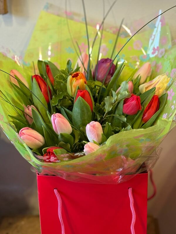 Flowers delivered to customer