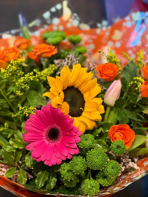 Flowers delivered to customer