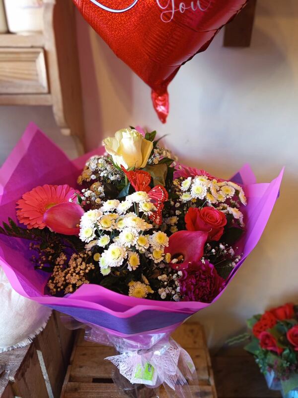 Flowers delivered to customer