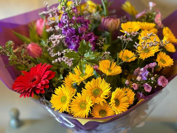 Flowers delivered to customer