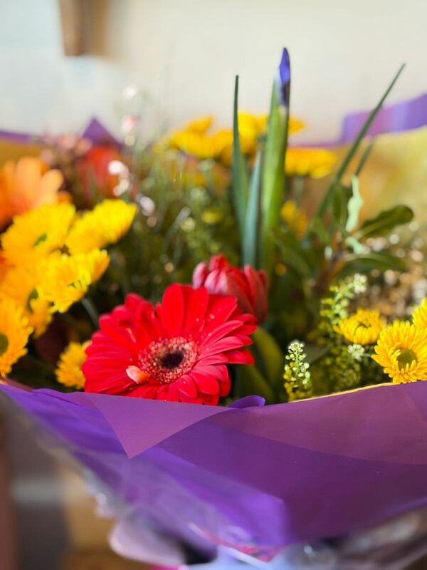 Flowers delivered to customer