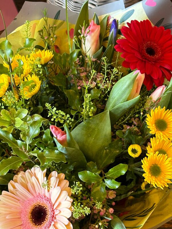 Flowers delivered to customer