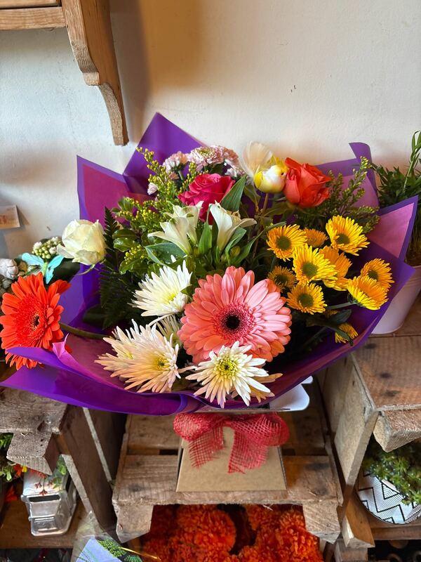 Flowers delivered to customer