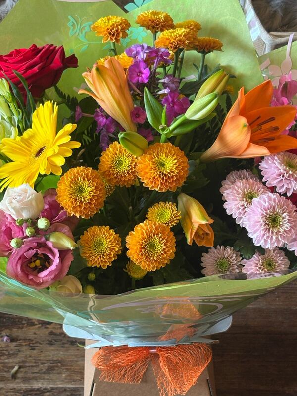 Flowers delivered to customer