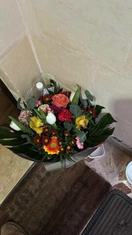 Flowers delivered to customer