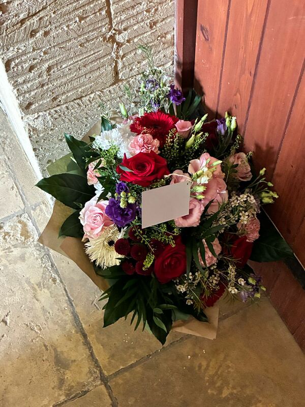 Flowers delivered to customer