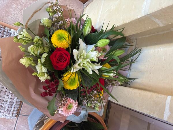 Flowers delivered to customer