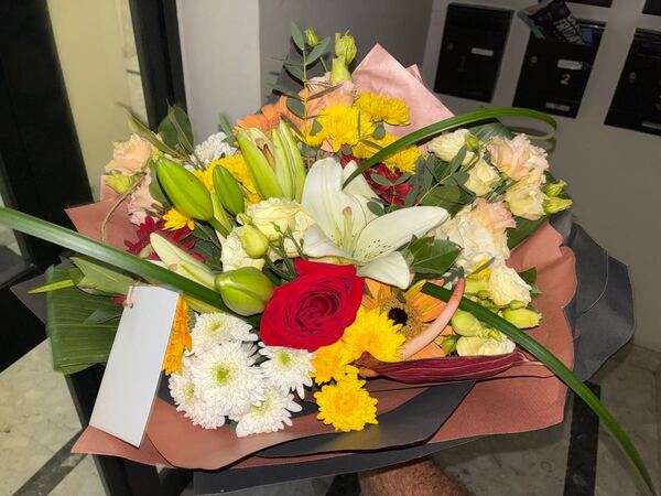 Flowers delivered to customer
