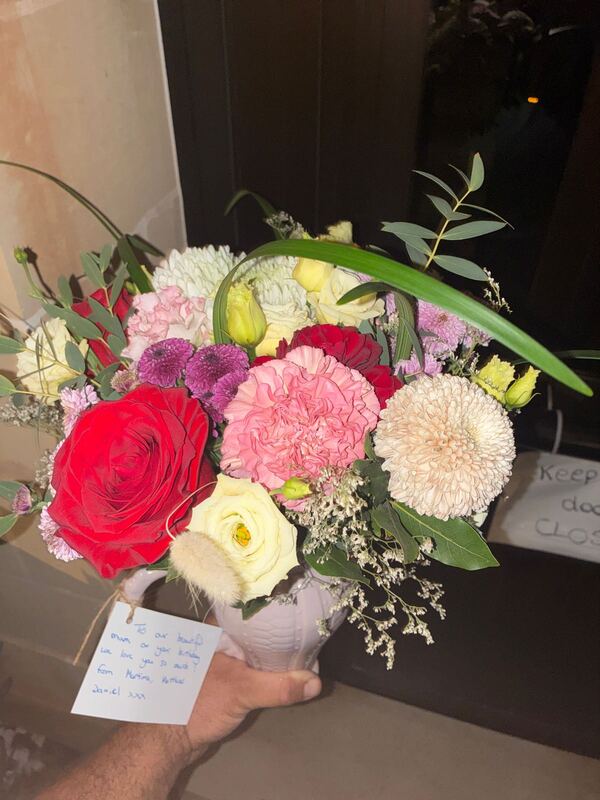 Flowers delivered to customer